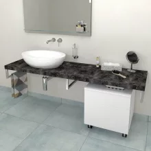 Sapho Avice mosdópult 160x49,5 cm, zúzott kő AV169
