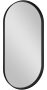 Sapho Avona ovális tükör 50x100 cm, matt fekete kerettel AV500