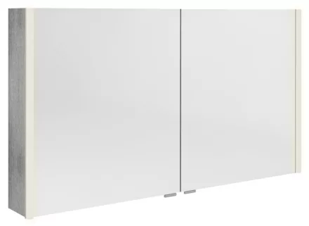 Sapho Alix tükrös szekrény LED világítással 126x70 cm, ezüst tölgy AX126-0011