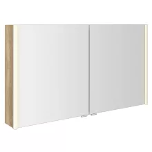   Sapho Alix tükrös szekrény LED világítással 126x70 cm, alabama tölgy AX126-0022