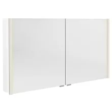   Sapho Alix tükrös szekrény LED világítással 126x70 cm, fényes fehér AX126-0030