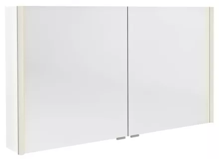 Sapho Alix tükrös szekrény LED világítással 126x70 cm, fényes fehér AX126-0030