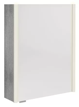 Sapho Alix tükrös szekrény LED világítással 56x70 cm, ezüst tölgy AX156-0011