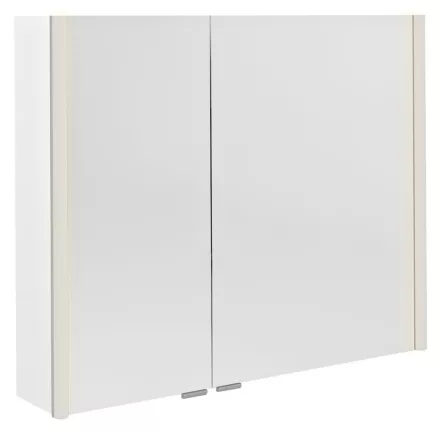 Sapho Alix tükrös szekrény LED világítással 86x70 cm, fényes fehér AX186-0030