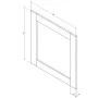 Sapho Brand fürdőszobai tükör fa kerettel 800x800 mm, pácolt lucfenyő BA051S