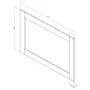 Sapho Brand fürdőszobai tükör fa kerettel 1000x800 mm, pácolt lucfenyő BA056S