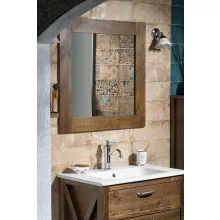   Sapho Brand fürdőszobai tükör fa kerettel 600x800 mm, pácolt lucfenyő BA058S