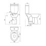 Sapho Disable alsó kifolyású monoblokk WC csésze tartállyal mozgássérülteknek, fehér BD301.410.00