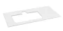 Sapho Brahea Rockstone mosdópult 101x51x1 cm (80+20cm), balos/matt fehér BL101-0101-L-80