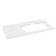 Sapho Brahea Rockstone mosdópult 101x51x1 cm (30+70cm), jobbos/matt fehér BL101-0101-R-70