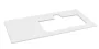 Sapho Brahea Rockstone mosdópult 101x51x1 cm (30+70cm), jobbos/matt fehér BL101-0101-R-70