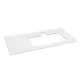 Sapho Brahea Rockstone mosdópult 101x51x1 cm (20+80cm), jobbos/matt fehér BL101-0101-R-80