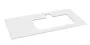 Sapho Brahea Rockstone mosdópult 101x51x1 cm (20+80cm), jobbos/matt fehér BL101-0101-R-80