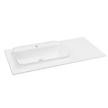   Sapho Brahea Rockstone beépíthető mosdó pulttal 101x52 cm, balos/matt fehér BL101-70L