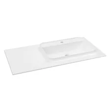   Sapho Brahea Rockstone beépíthető mosdó pulttal 101x52 cm, jobbos/matt fehér BL101-70R