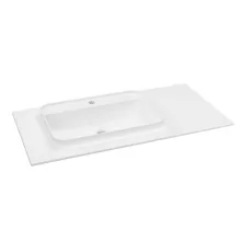   Sapho Brahea Rockstone beépíthető mosdó pulttal 101x52 cm, balos/matt fehér BL101-80L