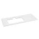 Sapho Brahea Rockstone mosdópult 121x51x1 cm (90+30cm), balos/matt fehér BL121-0101-L