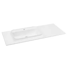   Sapho Brahea Rockstone beépíthető mosdó pulttal 121x52 cm, balos/matt fehér BL121L