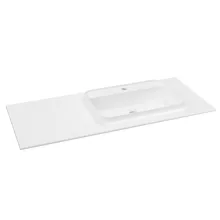   Sapho Brahea Rockstone beépíthető mosdó pulttal 121x52 cm, jobbos/matt fehér BL121R
