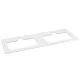Sapho Brahea Rockstone mosdópult 141x51x1 cm (70+70cm), matt fehér BL141-0101