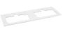 Sapho Brahea Rockstone mosdópult 141x51x1 cm (70+70cm), matt fehér BL141-0101