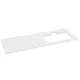Sapho Brahea Rockstone mosdópult 141x51x1 cm (70+70cm), jobbos/matt fehér BL141-0101-R