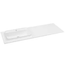   Sapho Brahea Rockstone beépíthető mosdó pulttal 141x52 cm, balos/matt fehér BL141L