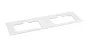 Sapho Brahea Rockstone mosdópult 161x51x1 cm (80+80cm), matt fehér BL161-0101-80