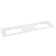 Sapho Brahea Rockstone mosdópult 181x51x1 cm (90+90cm), matt fehér BL181-0101-90