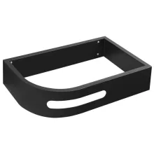   Sapho Pulse konzol törölközőtartóval 75x45 cm, jobbos / matt fekete BM658-CP