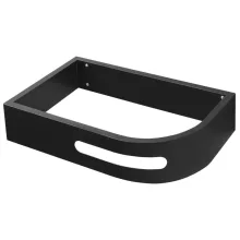   Sapho Pulse konzol törölközőtartóval 75x45 cm, balos / matt fekete BM752-CL