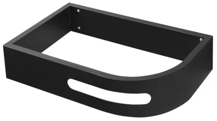 Sapho Pulse konzol törölközőtartóval 75x45 cm, balos / matt fekete BM752-CL