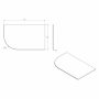 Sapho Rockstone jobbos pult 75,7x46,2 cm, matt fehér BM760-0101