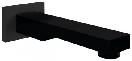 Sapho szögletes réz kádkifolyócső 180 mm, matt fekete BO415