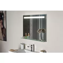   Sapho Breto tükör üveg polccal és LED világítással 80x60 cm BT080