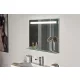 Sapho Breto tükör üveg polccal és LED világítással 80x60 cm BT080