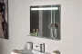 Sapho Breto tükör üveg polccal és LED világítással 80x60 cm BT080
