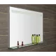 Sapho Breto tükör üveg polccal és LED világítással 100x60 cm, ezüst BT100