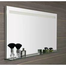   Sapho Breto LED tükör üveg polccal 1200x608 mm, ezüst BT120