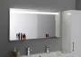 Sapho Breto LED tükör üveg polccal 1200x608 mm, ezüst BT120