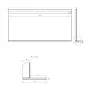 Sapho Breto LED tükör üveg polccal 1200x608 mm, ezüst BT120