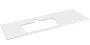 Sapho Brahea Rockstone mosdópult 131x51x2 cm, balos/matt fehér BT132-0101-L