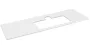 Sapho Brahea Rockstone mosdópult 131x51x2 cm, jobbos/matt fehér BT132-0101-R