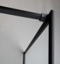 Sapho Gelco Cure Black fix zuhanyfal 110 cm, matt fekete CB110