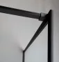 Sapho Gelco Cure Black fix zuhanyfal 140 cm, jobbos/balos kialakítás matt fekete CB140