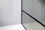 Sapho Gelco Cure Black fix zuhanyfal 140 cm, jobbos/balos kialakítás matt fekete CB140