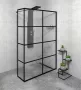 Sapho Gelco Cure Black fix zuhanyfal 140 cm, jobbos/balos kialakítás matt fekete CB140