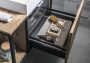 Sapho Skara mosdóállvány fiókkal 80x46,5cm, matt fekete kerettel/ Collingwood tölgy CG003-1919