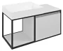 Sapho Skara mosdóállvány 100x46,5 cm, matt fekete kerettel/matt fehér CG004-3131
