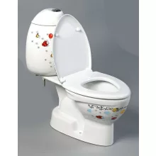 Sapho Kid gyermek monoblokk WC fehér színben, színes mintával, tartállyal és öblítőmechanikával